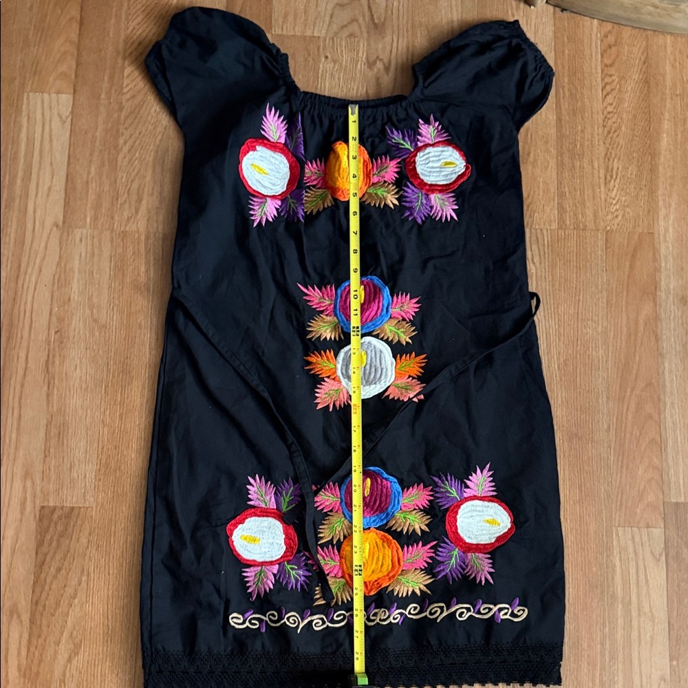 Embroidered‎ Black Dress